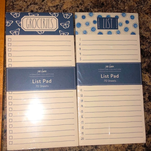 Rae Dunn Other - Rae Dunn Spring Blue Notepads Set of 2 NWT